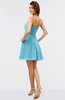 ColsBM Amani Light Blue Simple Sleeveless Zip up Short Ruching Party Dresses