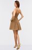 ColsBM Amani Light Brown Simple Sleeveless Zip up Short Ruching Party Dresses