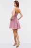 ColsBM Amani Light Coral Simple Sleeveless Zip up Short Ruching Party Dresses