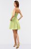 ColsBM Amani Lime Green Simple Sleeveless Zip up Short Ruching Party Dresses