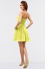 ColsBM Amani Pale Yellow Simple Sleeveless Zip up Short Ruching Party Dresses