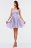 ColsBM Amani Pastel Lilac Simple Sleeveless Zip up Short Ruching Party Dresses