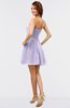ColsBM Amani Pastel Lilac Simple Sleeveless Zip up Short Ruching Party Dresses