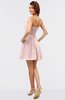 ColsBM Amani Pastel Pink Simple Sleeveless Zip up Short Ruching Party Dresses