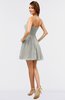 ColsBM Amani Platinum Simple Sleeveless Zip up Short Ruching Party Dresses