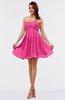 ColsBM Amani Rose Pink Simple Sleeveless Zip up Short Ruching Party Dresses