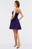 ColsBM Amani Royal Purple Simple Sleeveless Zip up Short Ruching Party Dresses