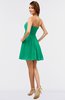 ColsBM Amani Sea Green Simple Sleeveless Zip up Short Ruching Party Dresses