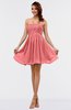 ColsBM Amani Shell Pink Simple Sleeveless Zip up Short Ruching Party Dresses