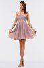 ColsBM Amani Silver Pink Simple Sleeveless Zip up Short Ruching Party Dresses