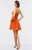 ColsBM Amani Tangerine Simple Sleeveless Zip up Short Ruching Party Dresses