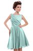 ColsBM Courtney Blue Glass Modest A-line Bateau Sleeveless Zip up Ruching Homecoming Dresses