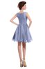 ColsBM Courtney Blue Heron Modest A-line Bateau Sleeveless Zip up Ruching Homecoming Dresses