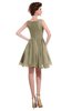 ColsBM Courtney Candied Ginger Modest A-line Bateau Sleeveless Zip up Ruching Homecoming Dresses