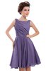 ColsBM Courtney Chalk Violet Modest A-line Bateau Sleeveless Zip up Ruching Homecoming Dresses