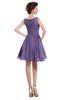 ColsBM Courtney Chalk Violet Modest A-line Bateau Sleeveless Zip up Ruching Homecoming Dresses