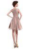 ColsBM Courtney Dusty Rose Modest A-line Bateau Sleeveless Zip up Ruching Homecoming Dresses