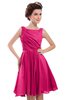 ColsBM Courtney Fandango Pink Modest A-line Bateau Sleeveless Zip up Ruching Homecoming Dresses