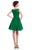 ColsBM Courtney Green Modest A-line Bateau Sleeveless Zip up Ruching Homecoming Dresses