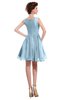 ColsBM Courtney Ice Blue Modest A-line Bateau Sleeveless Zip up Ruching Homecoming Dresses