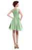 ColsBM Courtney Light Green Modest A-line Bateau Sleeveless Zip up Ruching Homecoming Dresses