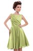 ColsBM Courtney Lime Sherbet Modest A-line Bateau Sleeveless Zip up Ruching Homecoming Dresses