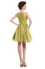 ColsBM Courtney Misted Yellow Modest A-line Bateau Sleeveless Zip up Ruching Homecoming Dresses