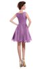 ColsBM Courtney Orchid Modest A-line Bateau Sleeveless Zip up Ruching Homecoming Dresses