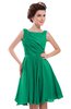 ColsBM Courtney Sea Green Modest A-line Bateau Sleeveless Zip up Ruching Homecoming Dresses