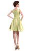 ColsBM Courtney Wax Yellow Modest A-line Bateau Sleeveless Zip up Ruching Homecoming Dresses
