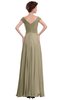 ColsBM Elise Candied Ginger Casual V-neck Zipper Chiffon Pleated Bridesmaid Dresses