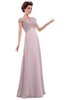 ColsBM Elise Pale Lilac Casual V-neck Zipper Chiffon Pleated Bridesmaid Dresses
