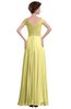 ColsBM Elise Pastel Yellow Casual V-neck Zipper Chiffon Pleated Bridesmaid Dresses