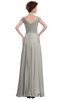 ColsBM Elise Platinum Casual V-neck Zipper Chiffon Pleated Bridesmaid Dresses