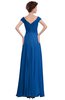 ColsBM Elise Royal Blue Casual V-neck Zipper Chiffon Pleated Bridesmaid Dresses