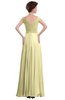 ColsBM Elise Soft Yellow Casual V-neck Zipper Chiffon Pleated Bridesmaid Dresses