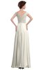 ColsBM Elise Whisper White Casual V-neck Zipper Chiffon Pleated Bridesmaid Dresses