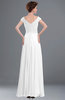 ColsBM Elise White Casual V-neck Zipper Chiffon Pleated Bridesmaid Dresses