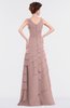 ColsBM Tessa Blush Pink Romantic Sleeveless Zip up Chiffon Floor Length Tiered Bridesmaid Dresses