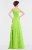 ColsBM Tessa Bright Green Romantic Sleeveless Zip up Chiffon Floor Length Tiered Bridesmaid Dresses