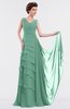 ColsBM Tessa Bristol Blue Romantic Sleeveless Zip up Chiffon Floor Length Tiered Bridesmaid Dresses