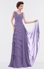 ColsBM Tessa Chalk Violet Romantic Sleeveless Zip up Chiffon Floor Length Tiered Bridesmaid Dresses