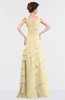 ColsBM Tessa Cornhusk Romantic Sleeveless Zip up Chiffon Floor Length Tiered Bridesmaid Dresses