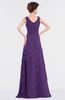 ColsBM Tessa Dark Purple Romantic Sleeveless Zip up Chiffon Floor Length Tiered Bridesmaid Dresses