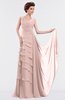 ColsBM Tessa Dusty Rose Romantic Sleeveless Zip up Chiffon Floor Length Tiered Bridesmaid Dresses