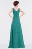 ColsBM Tessa Emerald Green Romantic Sleeveless Zip up Chiffon Floor Length Tiered Bridesmaid Dresses