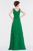 ColsBM Tessa Green Romantic Sleeveless Zip up Chiffon Floor Length Tiered Bridesmaid Dresses