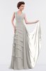 ColsBM Tessa Hushed Violet Romantic Sleeveless Zip up Chiffon Floor Length Tiered Bridesmaid Dresses