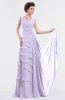ColsBM Tessa Light Purple Romantic Sleeveless Zip up Chiffon Floor Length Tiered Bridesmaid Dresses