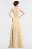 ColsBM Tessa Marzipan Romantic Sleeveless Zip up Chiffon Floor Length Tiered Bridesmaid Dresses
